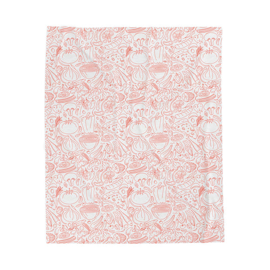 Pizza Lover Velveteen Plush Blanket
